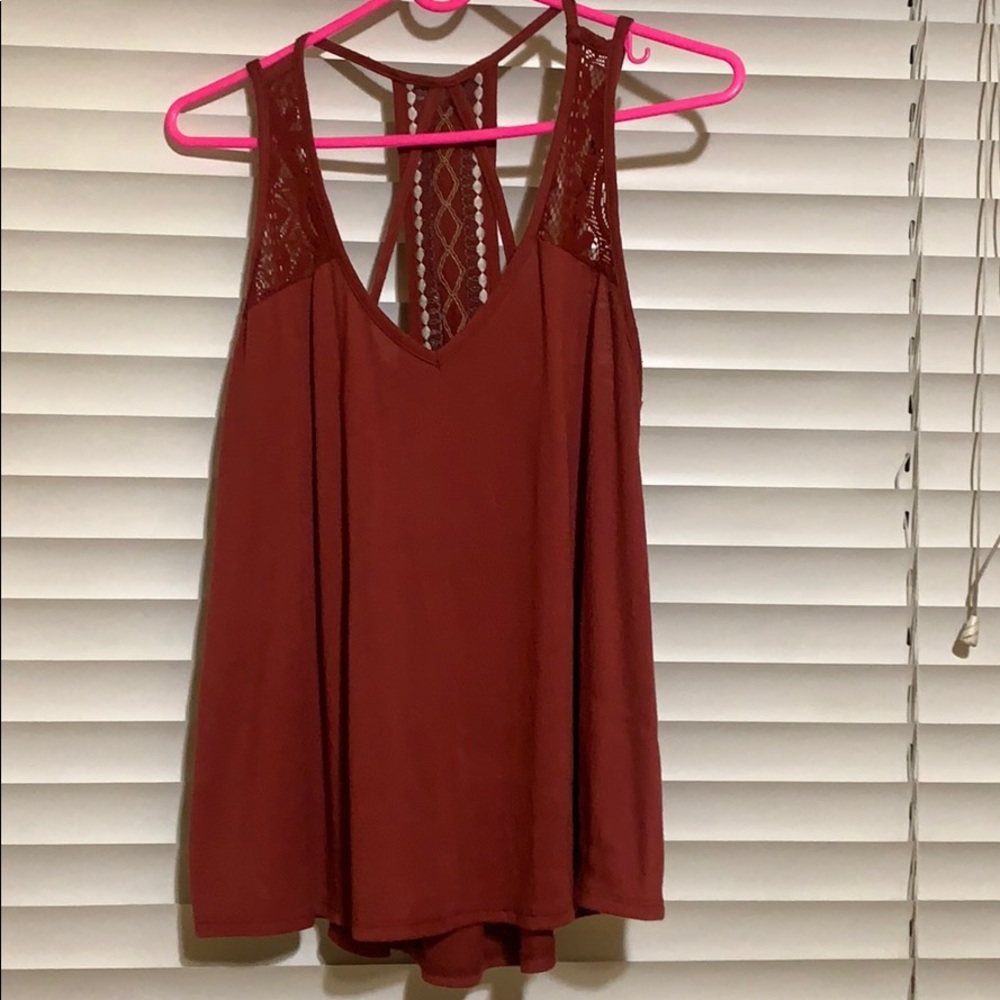 dress tank top it’s like a burnt red orange